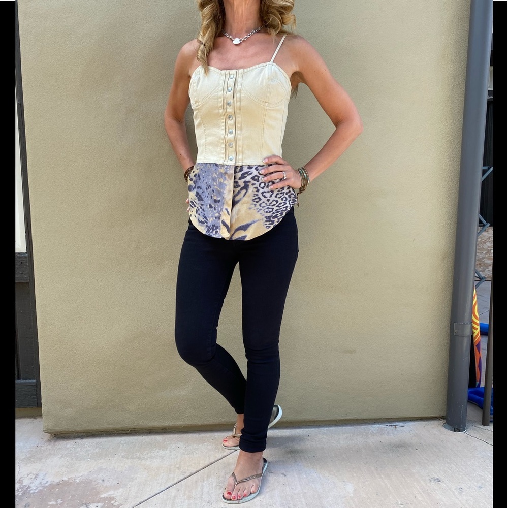 Corset made in Italy by Krizia jeans size 8 Y2K price firm!